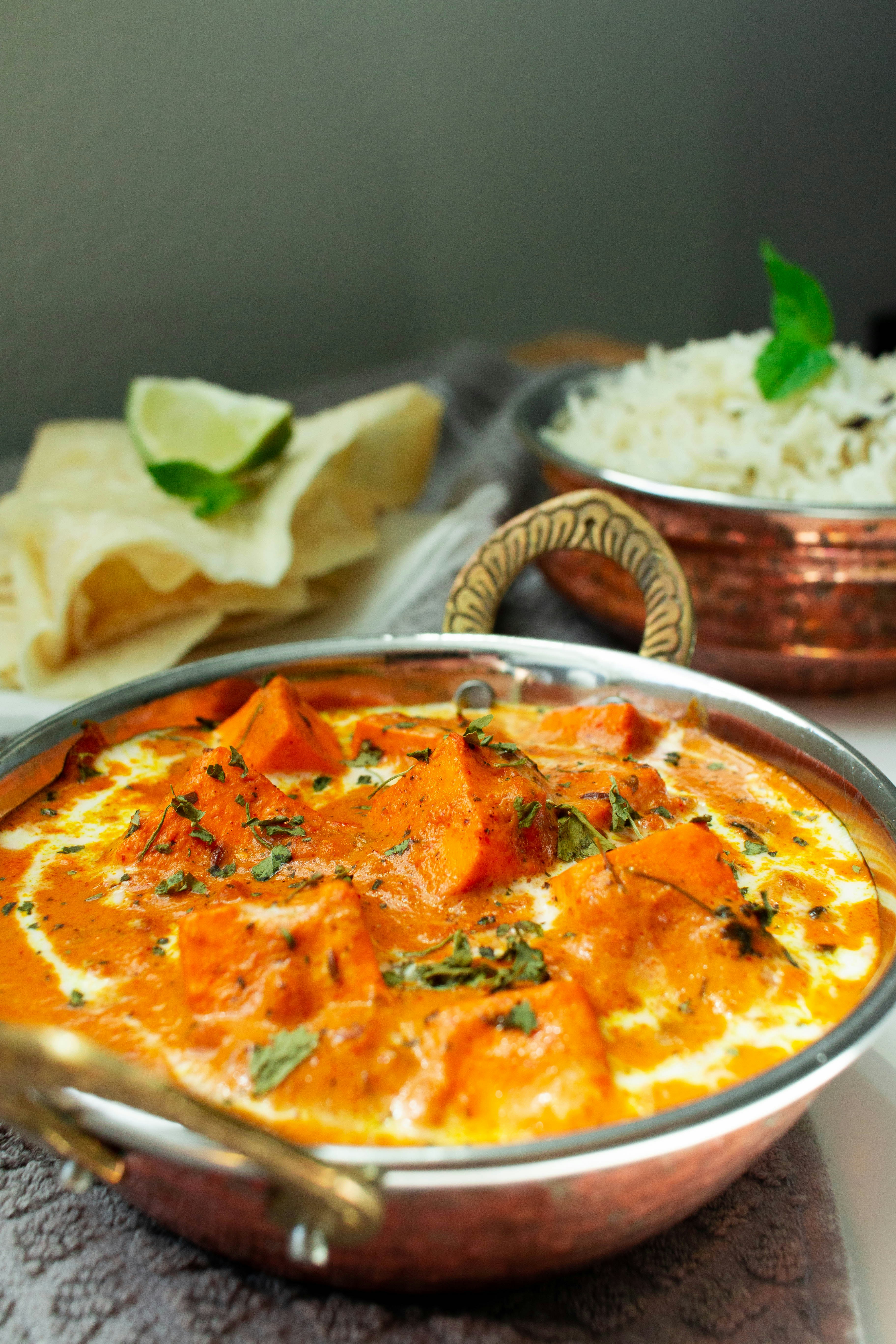 Butter chicken in a rich tomato gravy